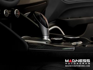 Alfa Romeo Giulia Center Console Trim Set - Carbon Fiber - Two Piece Kit - Pre '20 - Feroce Carbon